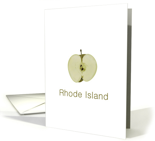 Rhode Island Greening Apple State Fruit Symbol Blank card (973103)