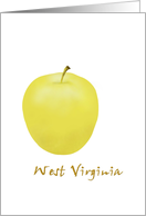 West Virginia Golden Delicious Apple State Fruit Symbol Blank card