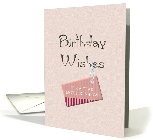 Birthday for Mother-in-Law Warm Wishes card (973451)