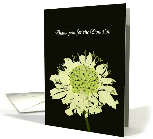 Thank You for Your Donation in Memory Of Scabiosa Flower card (976465)