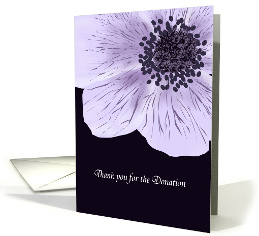 Thank You for Your Donation in Memory Of Anemone Flower card (976537)