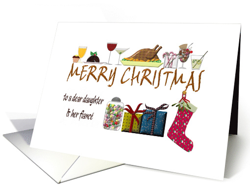 Christmas Greeting for Daughter and Fiance Food Drinks... (979563)