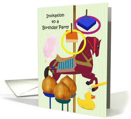 Funfair Birthday Party Invitation All The Fun Of The Fair card