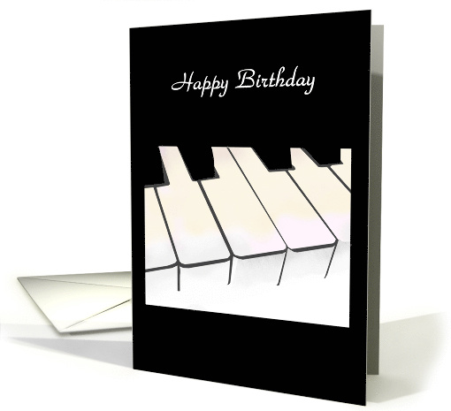 Birthday Striking a Note Piano Keys card (981531)