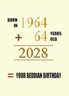Beddian Birthday In 2028 Born 1964 64 Years Old Adding up Numbers