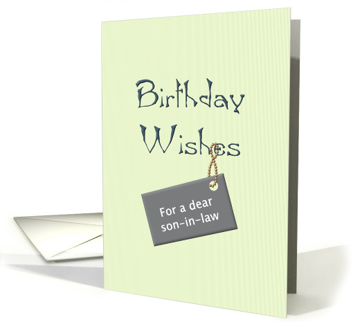 Birthday for Son-in-Law Warm Wishes card (984947)