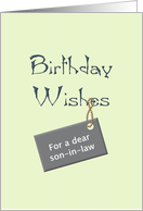 Birthday for Son-in-Law Warm Wishes card