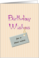 Birthday for Niece Warm Wishes card