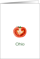 Ohio Tomato State Fruit Symbol Blank card