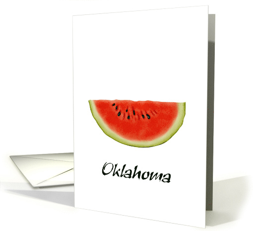 Oklahoma Watermelon State Vegetable Blank card (986247)