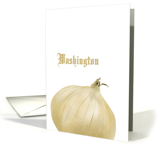 Washington Sweet Onion State Vegetable Blank card (986371)