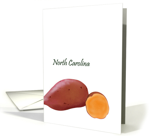 North Carolina Sweet Potato State Vegetable Blank card (986475)