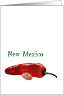 New Mexico Chili And Frijole State Vegetable Blank card