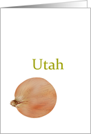 Utah Spanish Onion State Vegetable Blank card