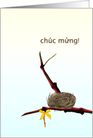 Congratulations in Vietnamese New House Cozy Bird’s Nest card