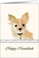 Hanukkah Cute Chihuahua Menorah Dreidel and Star of David card