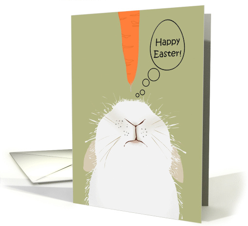 Bunny Looking Longingly at Carrot Easter card (988607)