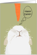 Bunny Looking Longingly at Carrot Easter card