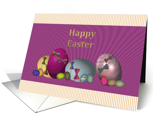 Easter Dyed Eggs and Pretty Colored Bows card (989255)