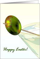Decorated Olive on a Pick in a Dry Martini Easter card