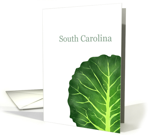 South Carolina Collard Greens State Vegetable Blank card (995661)