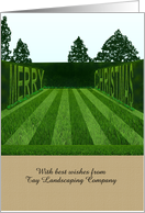 Christmas Greeting Landscaping Company To Clients Manicured Lawn card