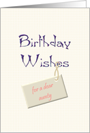 Birthday for Aunty Warm Wishes card