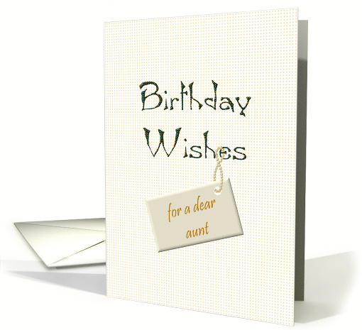 Birthday Greeting for Aunt Warm Wishes card (999355)
