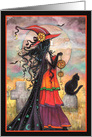Witch Way - Halloween Witch and Black Cat card