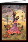 October Fields - Halloween Witch and Black Cats card