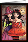 Sisters of Halloween - Halloween Girls in Costume card