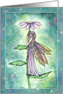 Starry Garden Fairy Blank Card Any Occasion by Molly Harrison Art card