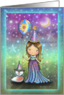 Sweet Birthday Girl with Cute Fox and Balloon card