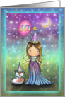 Sweet Birthday Girl with Cute Fox and Balloon for 10 Year Old card