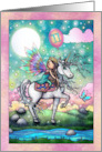 11th Birthday Fairy Princess and Unicorn Friend for Girls card