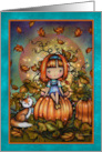 Fox in the Pumpkin Patch - Cute Fall Scene card