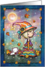 Little Wanderer Halloween Witch with Kitty card