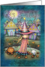 The Pastel Neighborhood Witch Halloween Card