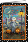 The Mummy Cute Little Girl in Mummy Costume card