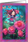 Tiny Rose Fairy Any Occasion Blank card