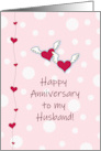 Anniversary for my Husband Flying Hearts card