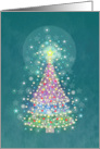 Sparkling Colorful Christmas Tree card