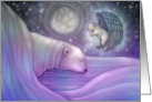 Chirstmas Holiday Card - Polar Bear and Angel card