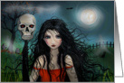 Halloween Samhain Card - Witch, Skull, Ghosts card