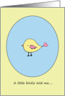 Congratulations on your Pregnancy - A Little Birdie Told Me... card