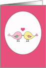 Lovebirds - Happy Anniversary card