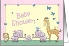 Baby Shower Invitation - Safari Animals card