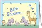 Boy Baby Shower Invitation - Boys - Safari Animals card