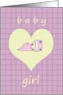 Congratulations! Baby Girl Card - Sweet Little Baby card