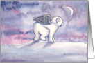 Christmas Card Little Polar Bear with Angel Wings card